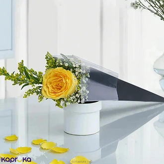 One Golden Memory Single Rose Box  Online for none