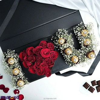 Love Out Loud Gift With 16 Red Roses And 9 Ferrero Rochers  Online for none