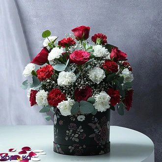 Kiss Of Crimson Vase Display With 10 Red Roses  Online for none