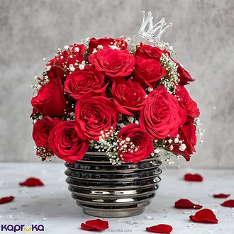 Rose Elegance Display Vase With 30 Red Roses Buy Flower Delivery Online for specialGifts