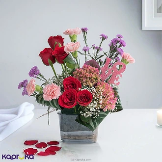 Whispers Of Love Vase With Six Red Roses  Online for none