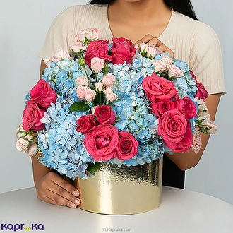 Royal Bloom Dreams  Arrangement With Pink Roses And hydrangea Buy Flower Delivery Online for specialGifts