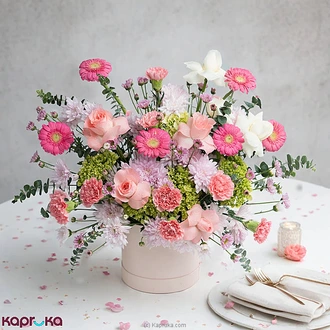 California Pink Bloom Vase With 4 Pink Roses And 3 White Roses Buy Flower Delivery Online for specialGifts