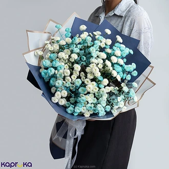 Blue Dream Button Flower Bouquet  Online for none