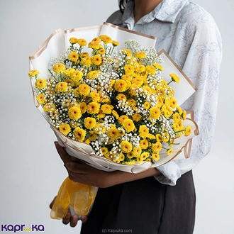 Sunshine Charm Yellow Button Bouquet Buy Flower Delivery Online for specialGifts