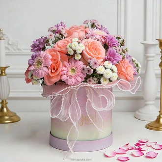 Pink Rose  Gerbera Flower Arrangement With Purple Chrysanthemums  Online for flowers