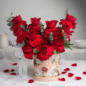 Forever Love Valentine Rose Vase Arrangement With 12 Red Roses W  Online for none