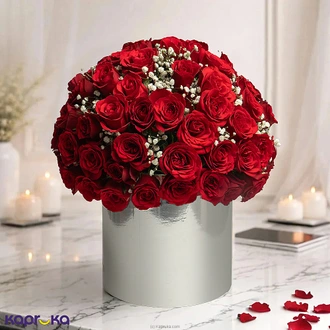 Valentine`s Royal Romance 80 Red Roses Buy valentine Online for specialGifts