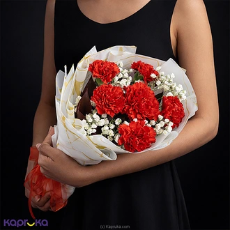 Crimson Charm Red Carnation Bouquet  Online for flowers