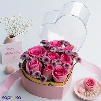 Pink Paradise Heart Bloom Box For Mother`s Day  Online for flowers
