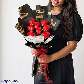 Rosavie 8 Red Roses Bouquet  Online for none