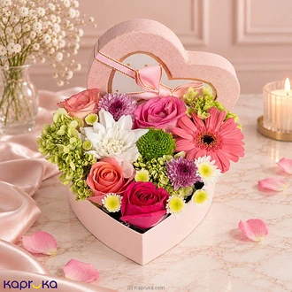 Pink Serenity Pink  Red Roses Heart Shaped Flower Arrangement Buy Flower Delivery Online for specialGifts