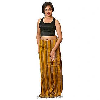 Black And Mustard Lungi With Blouse Materiel  Online for none