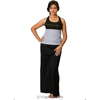 Linen Black Lungi With White And Black Stripe Blouse Materiel - XL Buy SWINI AYURVEDIC (Kamba) Online for specialGifts