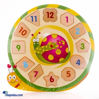 Kids Learning Wooden Puzzle Clock - Snail Buy Brightmind Online for specialGifts
