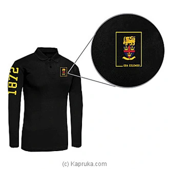 Trinity College Long Sleeve Polo Shirt-Black Buy Trinity College Online for specialGifts
