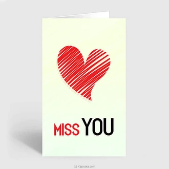 Miss You Greeting Card  Online for none