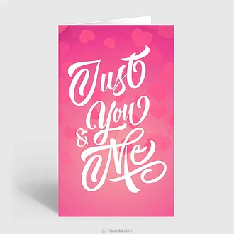 Just You And Me Greeting Card  Online for none