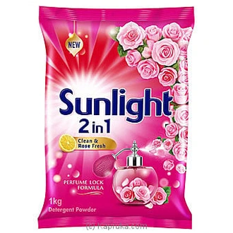 Sunlight Detergent Powder- 2 In 1 Clean And Rose Fresh- 1 KG - C  Online for none