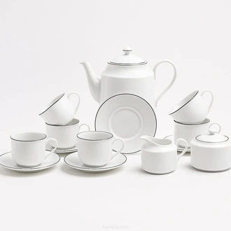 Dankotuwa Cherry Platinum Tea Set- 17 Pieces Buy Dankotuwa Online for specialGifts