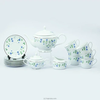 Dankotuwa Blue Rose Tea Set- 17 Pieces - 1189 Buy Dankotuwa Online for specialGifts