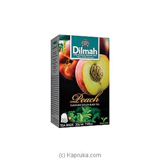 Dilmah peach flavoured black tea bags (1.5g/20bags) - beverages  Online for none