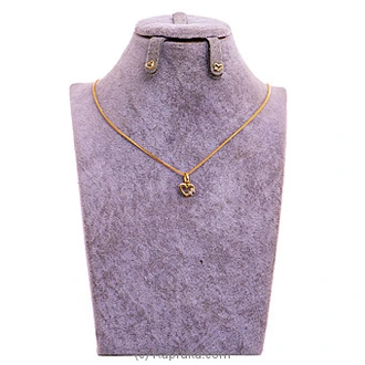 Mallika hemachandra 22kt gold ear stud set with cubic zirconia.  Online for none