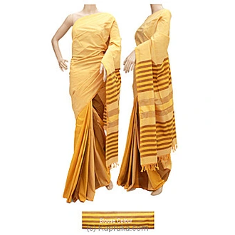 Standard Cotton Saree Light Orange- C1450  Online for none