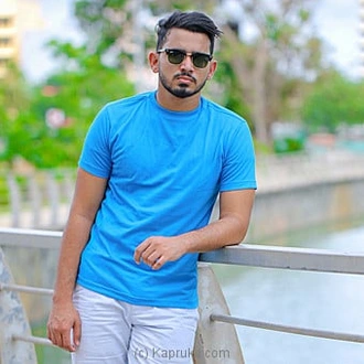 Lush Premium Crew Neck T-shirt - Teel Blue  Online for none