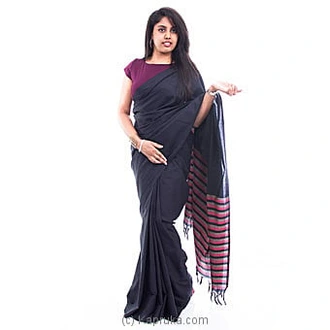 Maroon And Black Mixed Saree  Online for none