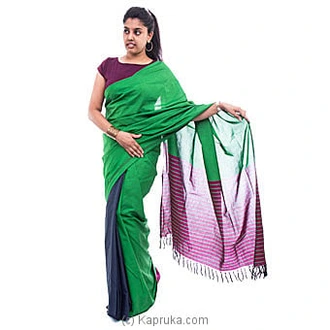 Light Green And Maroon Mixed Saree  Online for none