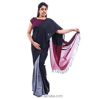 Black And Gray Mixed Saree  Online for none
