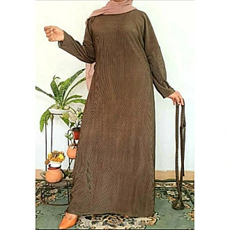 pleated khaki maxi -ZM175039 Buy ZAMORAH Online for specialGifts