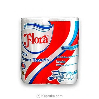 Flora Kitchen Towel 2ply Twin Pack - Cleansers  Online for none
