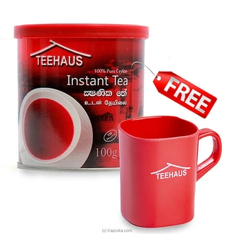 Teehaus 100% Pure Ceylon  Instant Tea Powder Tin-100g  +  Free Mug Buy Online Grocery Online for specialGifts