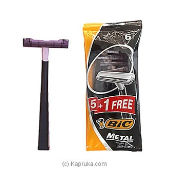 BIC Metal Guard - ( 5 + 1 Razor Free ) Pouch - Cleansers  Online for none