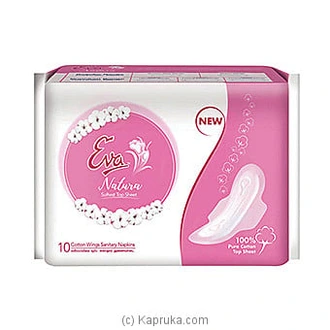 EVA NATURA 100% COTTON WINGS 10`S - Wellness  Online for none