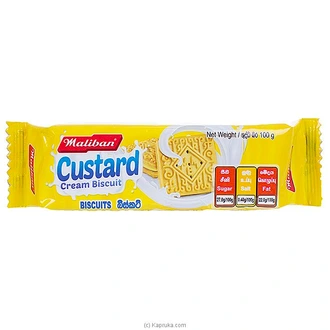 Maliban Custard Cream Biscuit -100g - Confectionery And Biscuits  Online for none