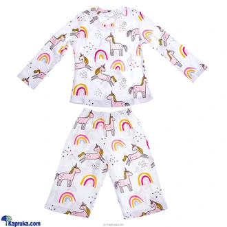 Unicorn Long Sleeves Kids Pijama Set  Online for none