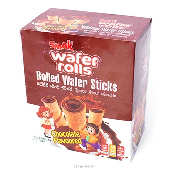 Smak Wafer Rolls Chocolate Flavoured- 24 Pcs - Confectionery And  Online for none