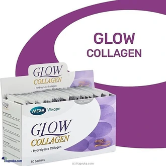 Glow Collagen 30 Sachets - Collagen for Skin Glow - Natural Collagen Supplement - Skin Health Collagen - Anti-Aging - Gift For Her Buy MEGA Online for specialGifts