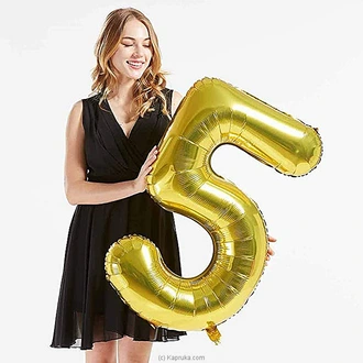 40 Inch Birthday Foil Balloon Number 5, Helium Balloon, Party De  Online for none