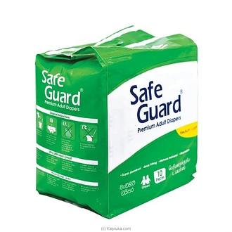 SAFEGUARD ADULT DIAPERS -10`S PACK (M/L)  Online for none