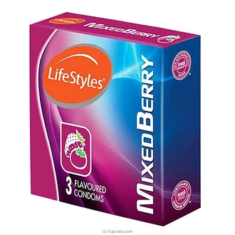 Life Styles Mixed Berry Condoms -3`s Buy LifeStyles|FPA Online for specialGifts