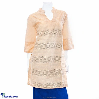 Cream Colour Cutlon Kurutha Top  Online for none
