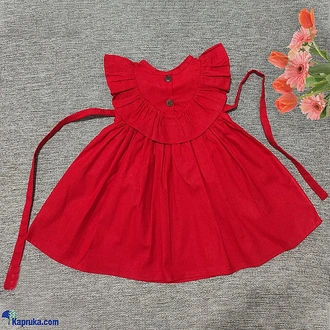 Red Butterfly Linen Dress  Online for none