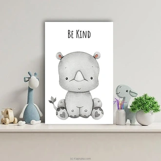 Be Kind` Rhino Baby Nursery Wooden Wall Art Dn#233;cor (8x12 Inc  Online for none