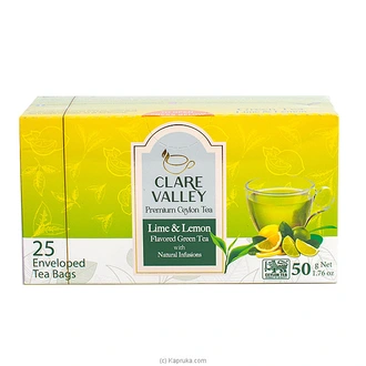 CLARE VALLEY LIME And LEMON FLAVOURED GREEN TEA 50g ( 25 TEA BAG  Online for none