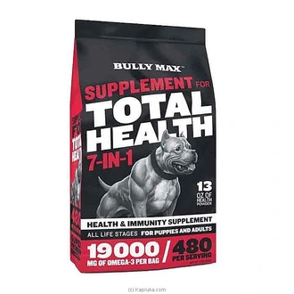Bully max total health powder (dog protein powder) - 13 oz / 368 grams at Kapruka Online