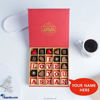 I Love You 25 Piece Chocolate Box With The Customized Name  Online for none